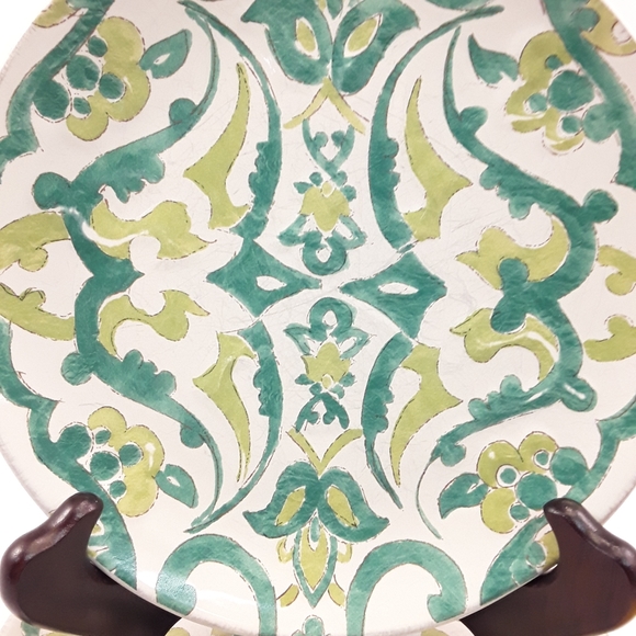 2 Williams-Sonoma Earthenware Green Dessert Plates - Picture 2 of 6
